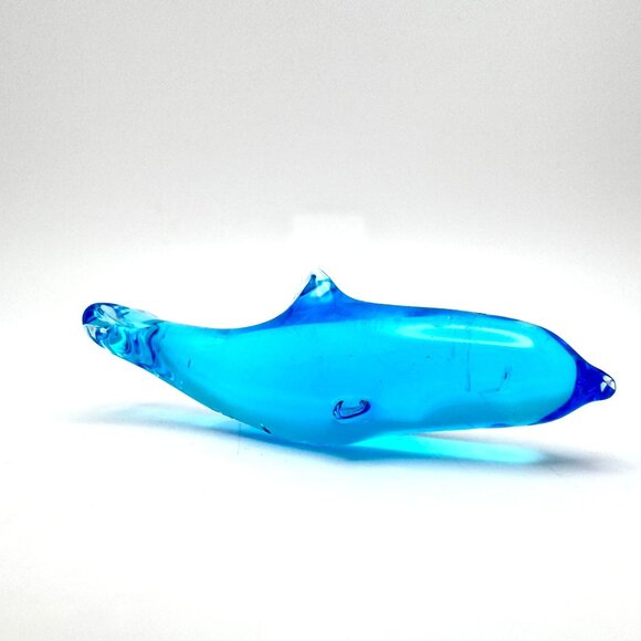 Set Of 7 Dolphin Figurines Glass Stone Resin Vtg Sea World Bottlenose - Picture 9 of 14